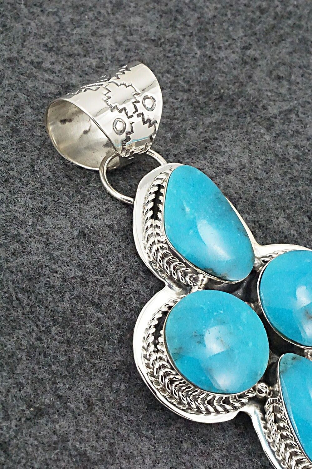 Turquoise & Sterling Silver Pendant - Emerson Delgarito
