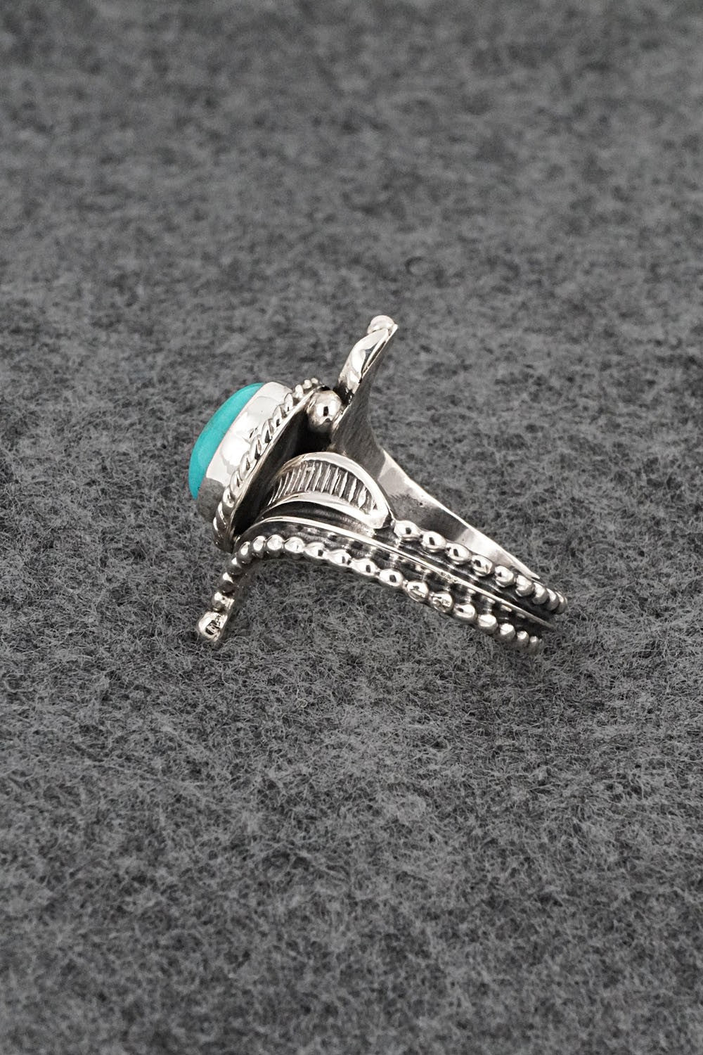 Turquoise & Sterling Silver Ring - Thomas Yazzie - Size 6.75