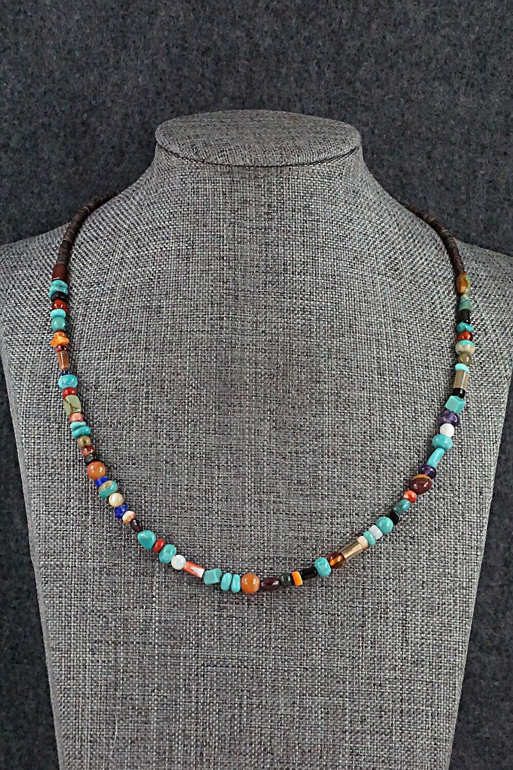 Multi-Stone and Sterling Silver Necklace - Helen Tsosie