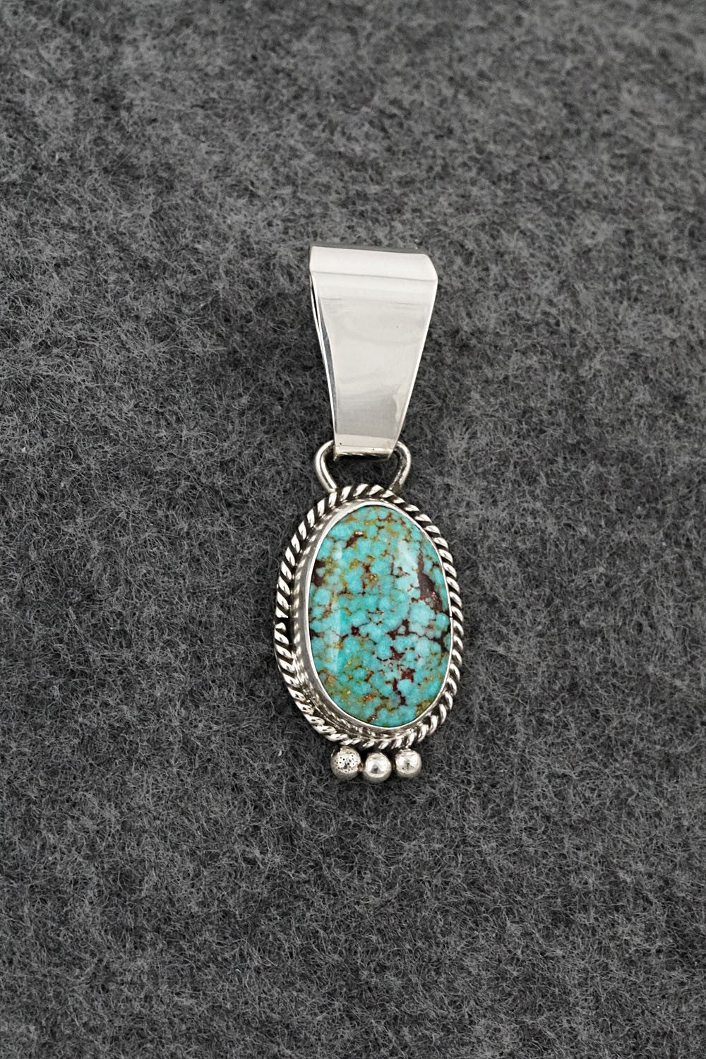 Turquoise & Sterling Silver Pendant - Rena Begay