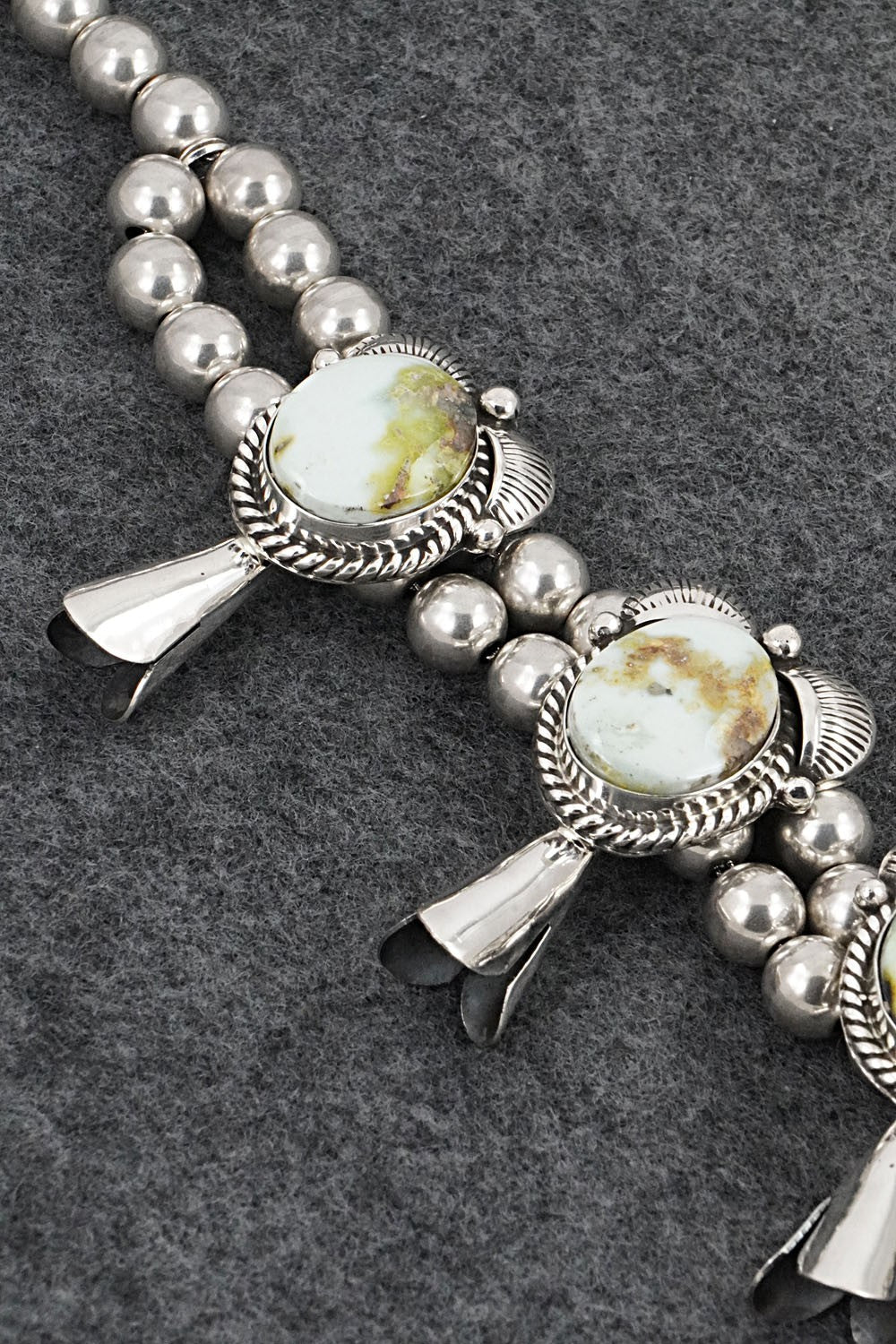 Variscite & Sterling Silver Squash Blossom Set - Vernon Johnson