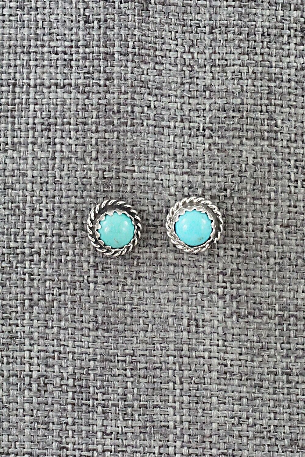Turquoise and Sterling Silver Earrings - Esther White