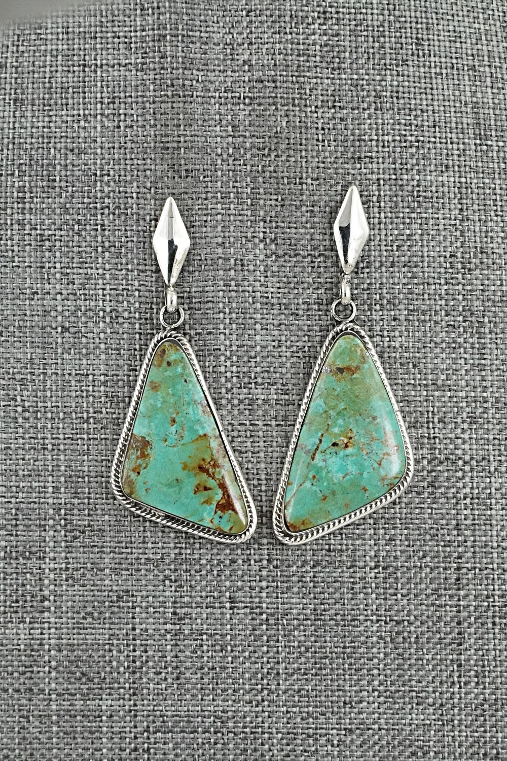 Turquoise & Sterling Silver Earrings - Mike Smith