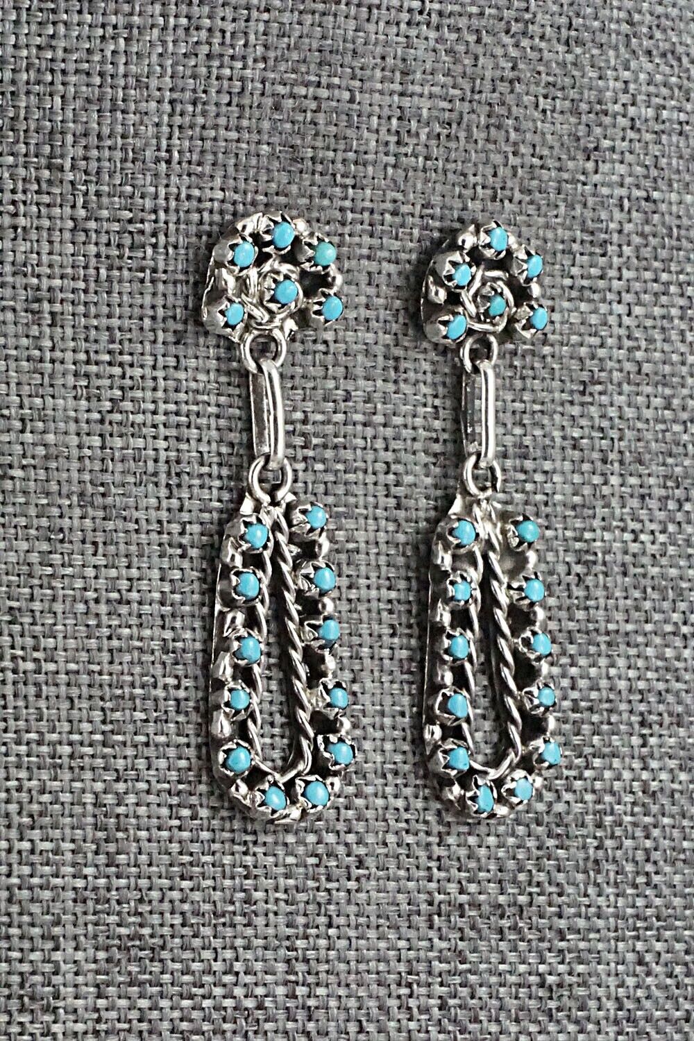 Turquoise & Sterling Silver Earrings - Randy Hooee