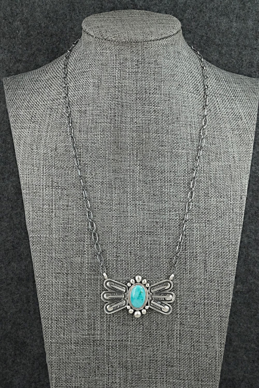 Turquoise & Sterling Silver Necklace - Verley Betone