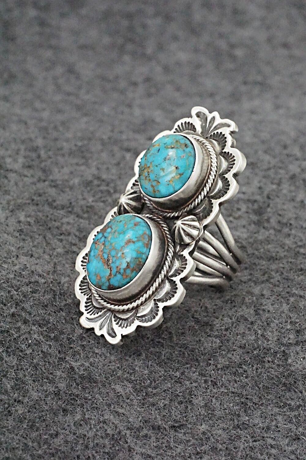 Turquoise & Sterling Silver Ring - Darrin Livingston - Size 7