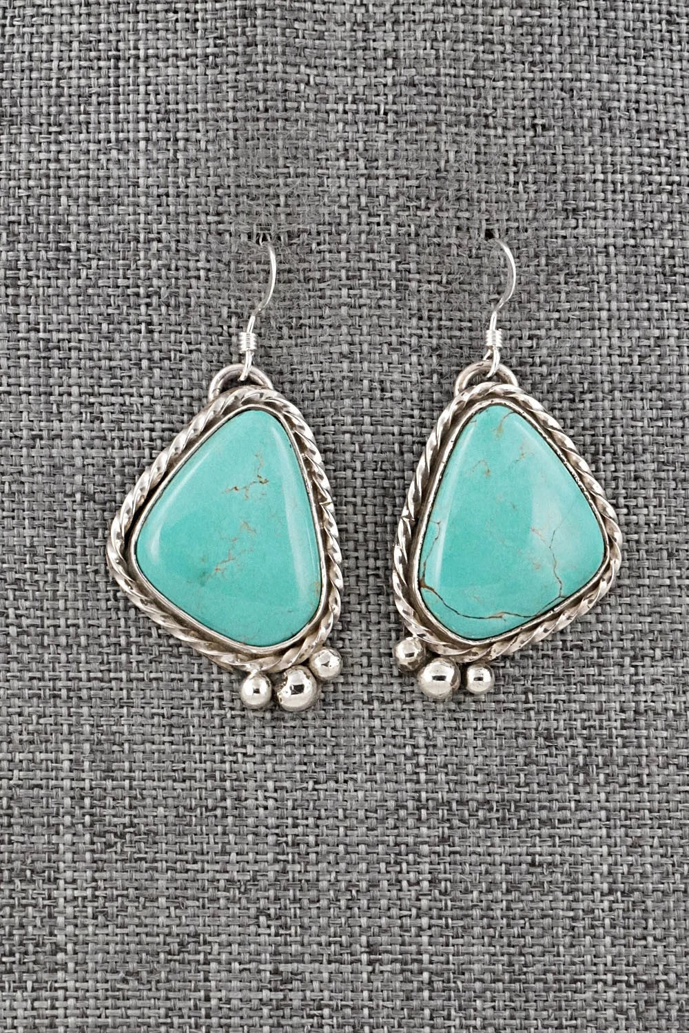 Turquoise & Sterling Silver Earrings - Aaron Robertson