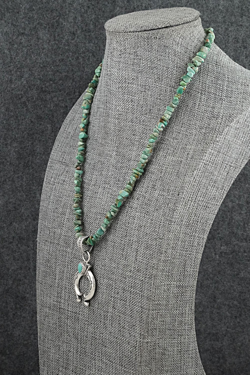 Turquoise & Sterling Silver Necklace 16" - Louise Joe