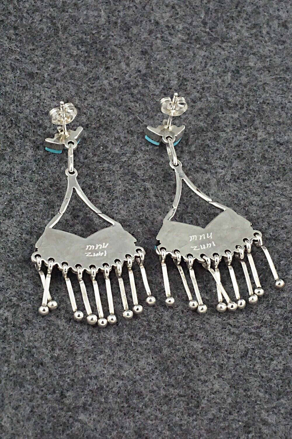 Turquoise & Sterling Silver Earrings - Mildred Ukestine
