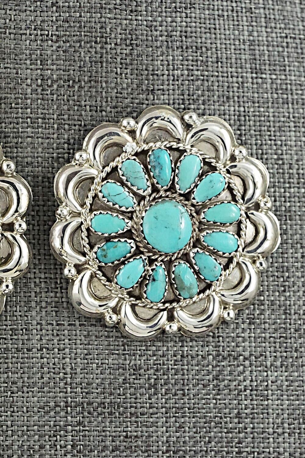 Turquoise & Sterling Silver Earrings - Jaz Wilson