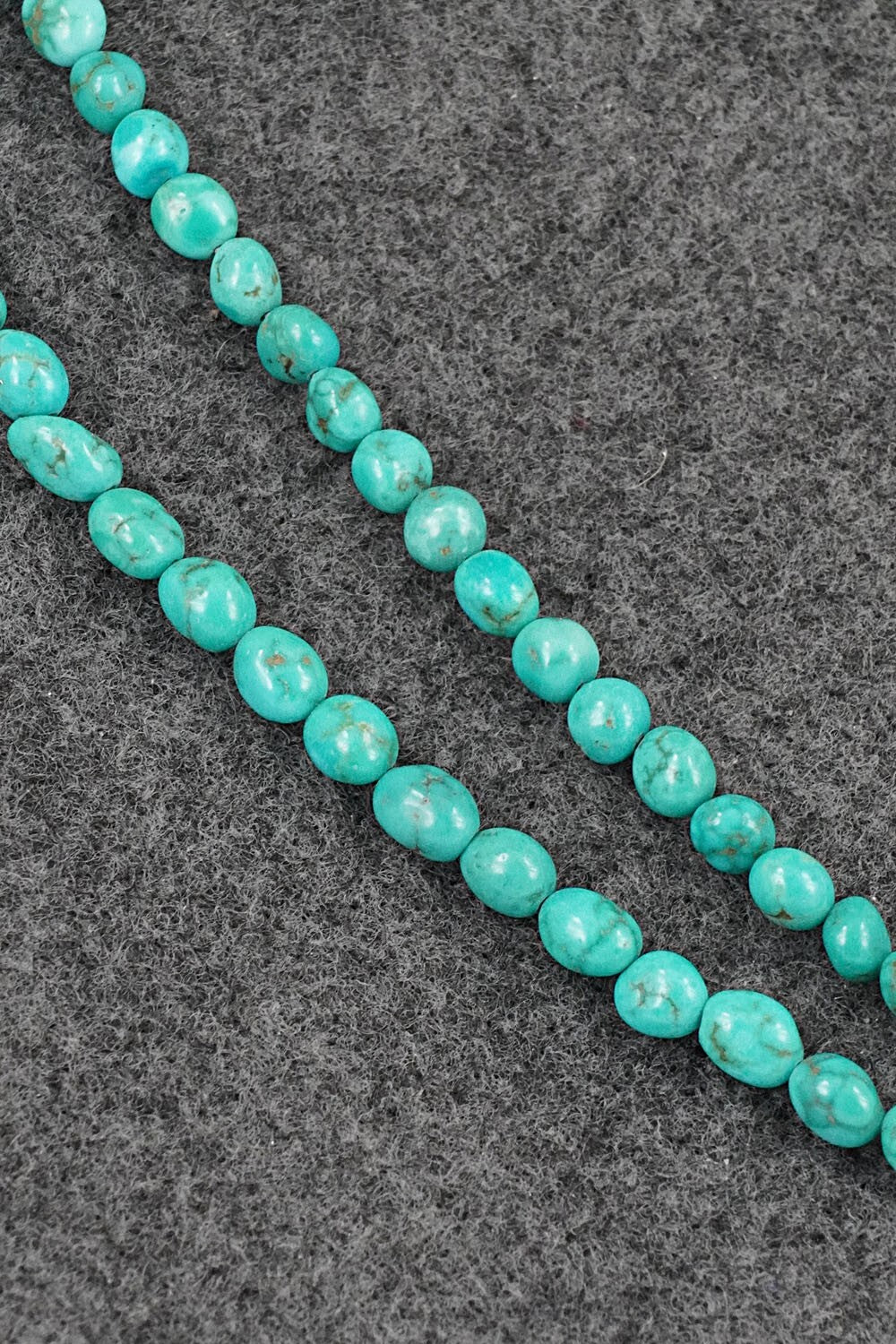 Turquoise & Sterling Silver Necklace 16" - Helen Tsosie