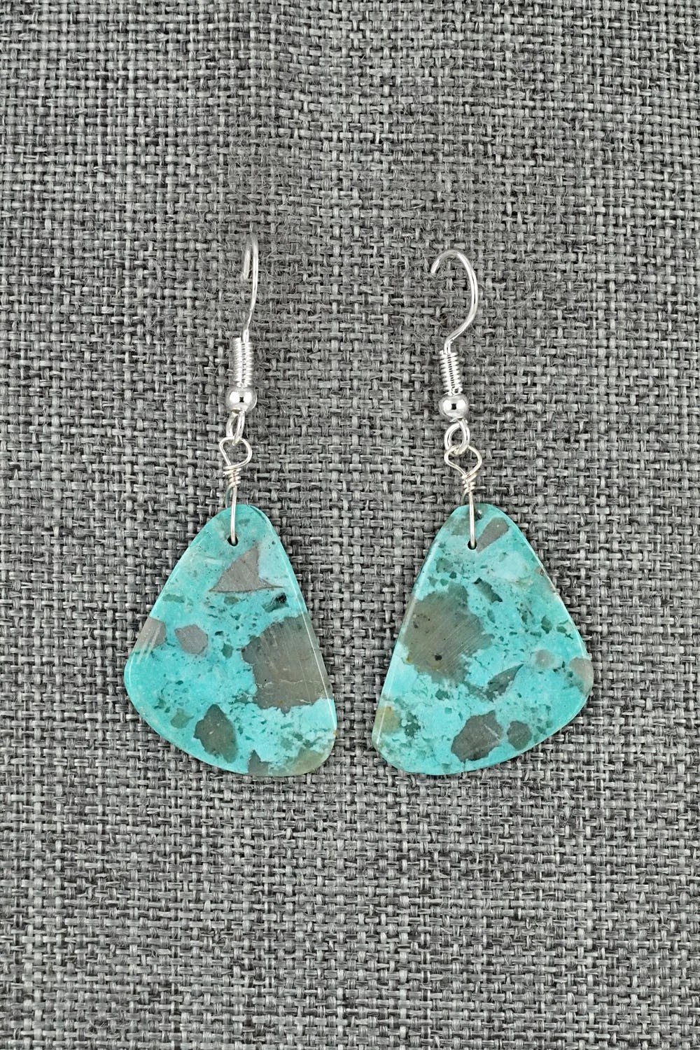 Turquoise & Sterling Silver Earrings - Louise Pete