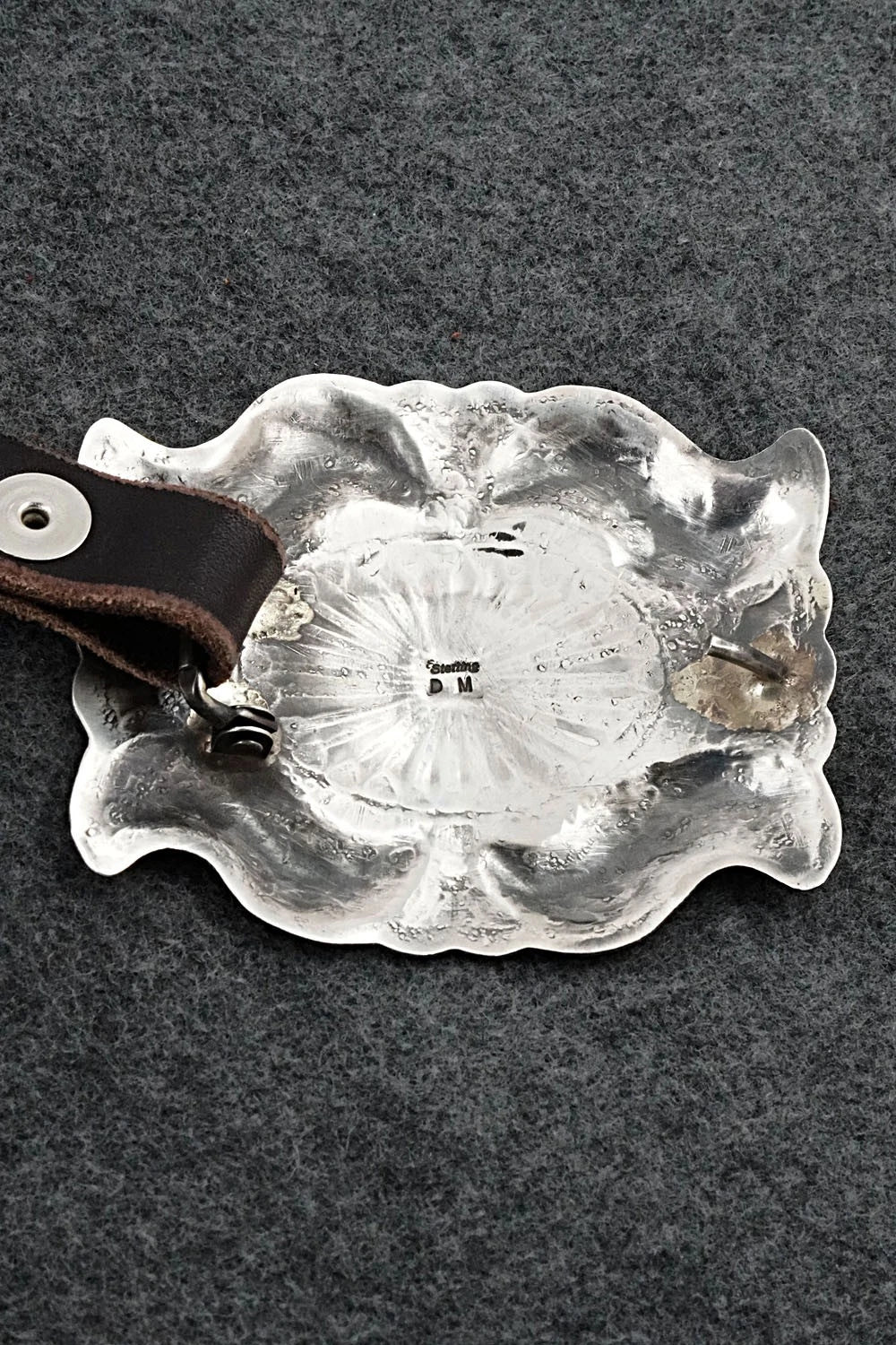 Sterling Silver & Leather Concho Belt - Dan Morgan
