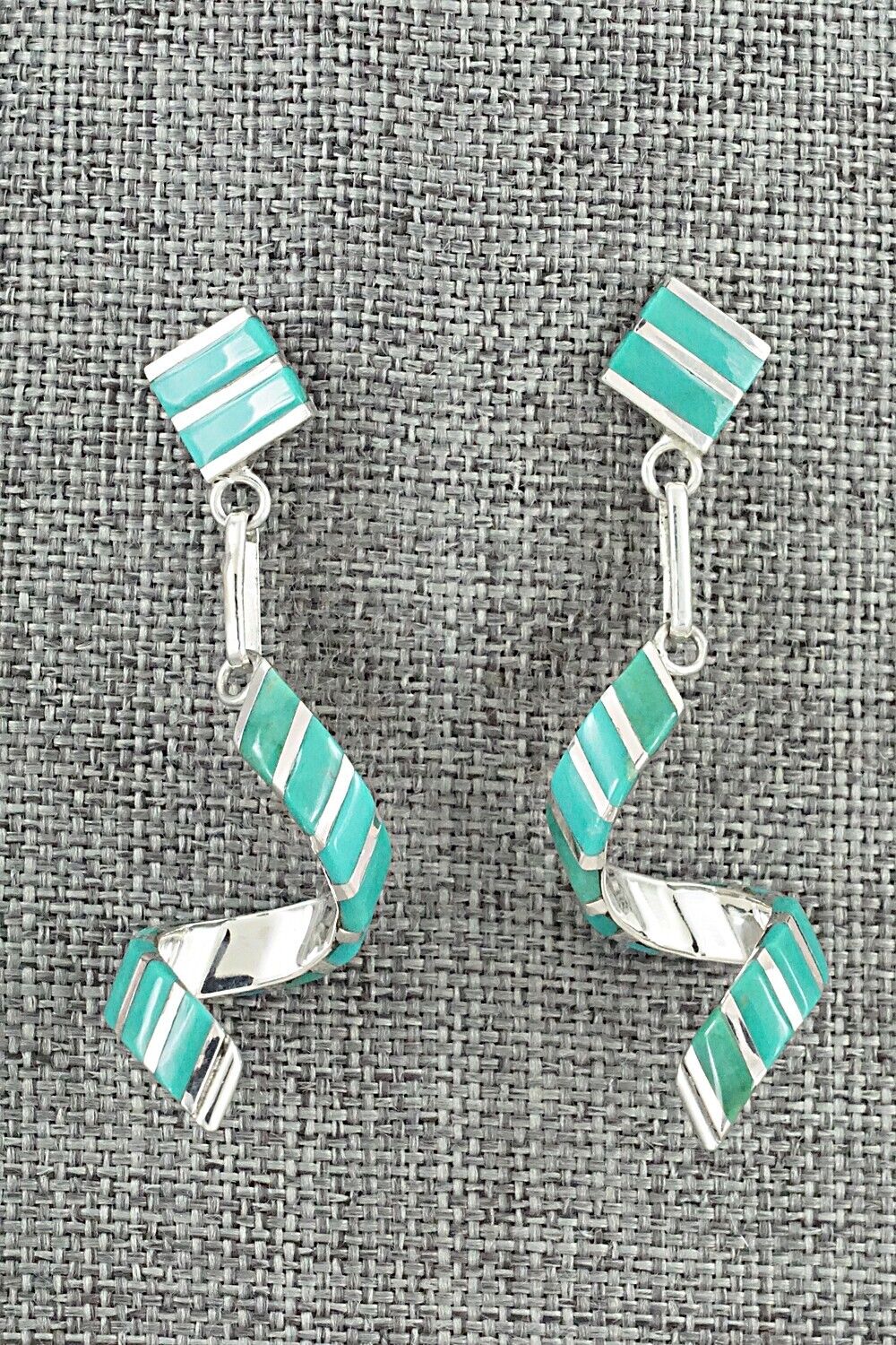 Turquoise & Sterling Silver Earrings - Shawn Shetya
