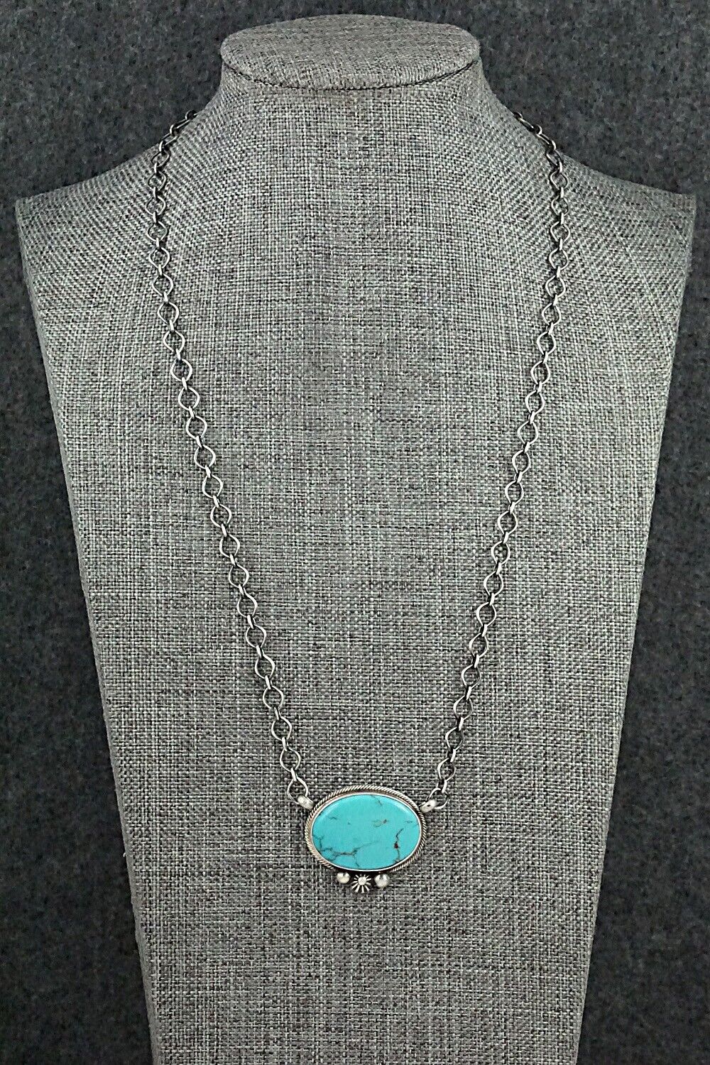 Turquoise & Sterling Silver Necklace - Kathleen Livingston