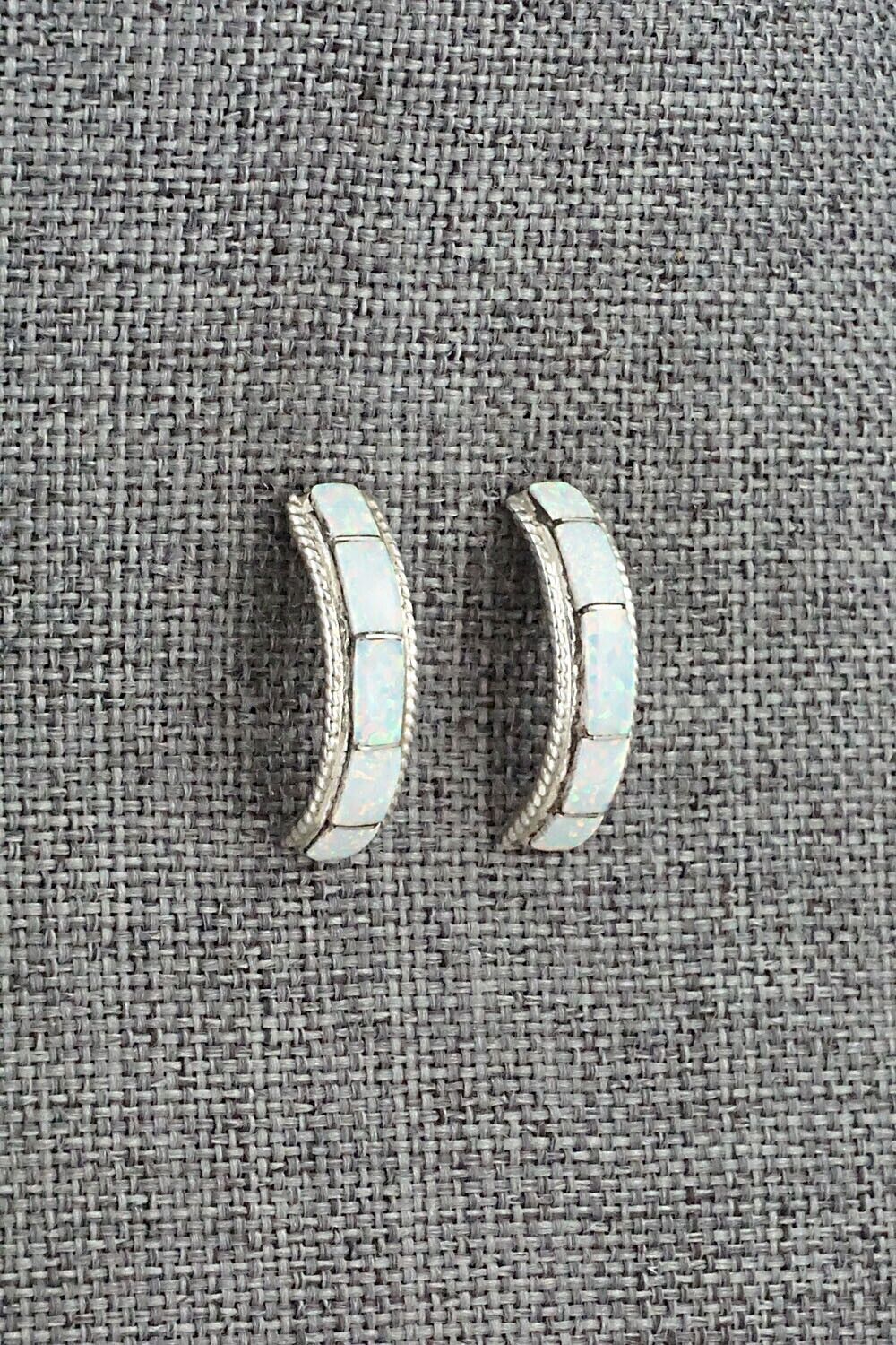 Opalite & Sterling Silver Earrings - Zenia Kylestewa