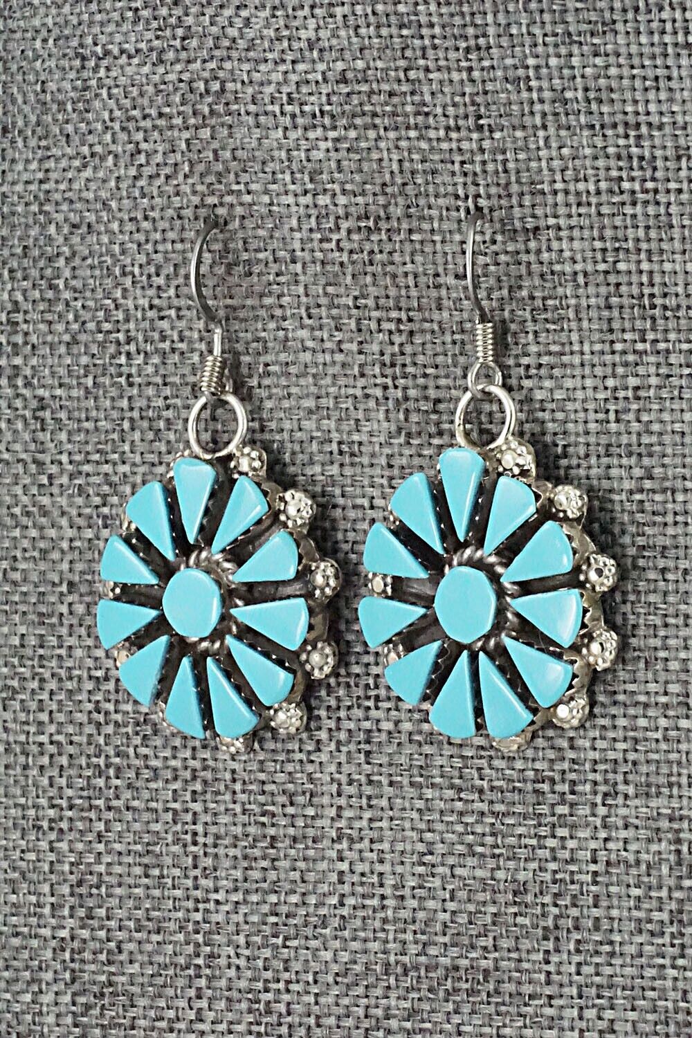 Turquoise & Sterling Silver Earrings - Merlinda Chavez
