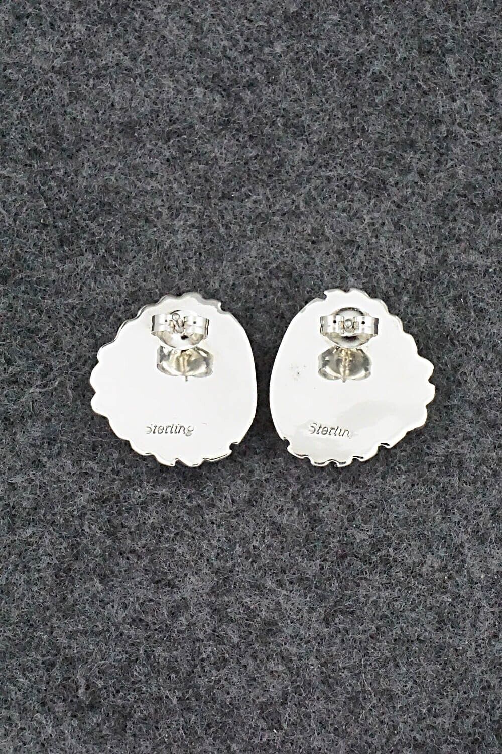 Turquoise and Sterling Silver Earrings - Delores Cadman
