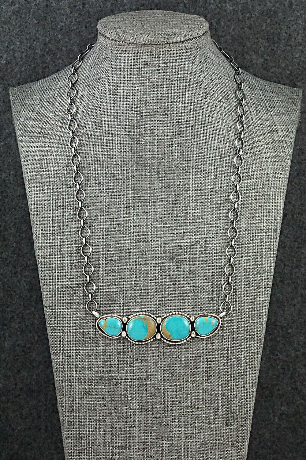 Turquoise & Sterling Silver Necklace - Kathleen Livingston