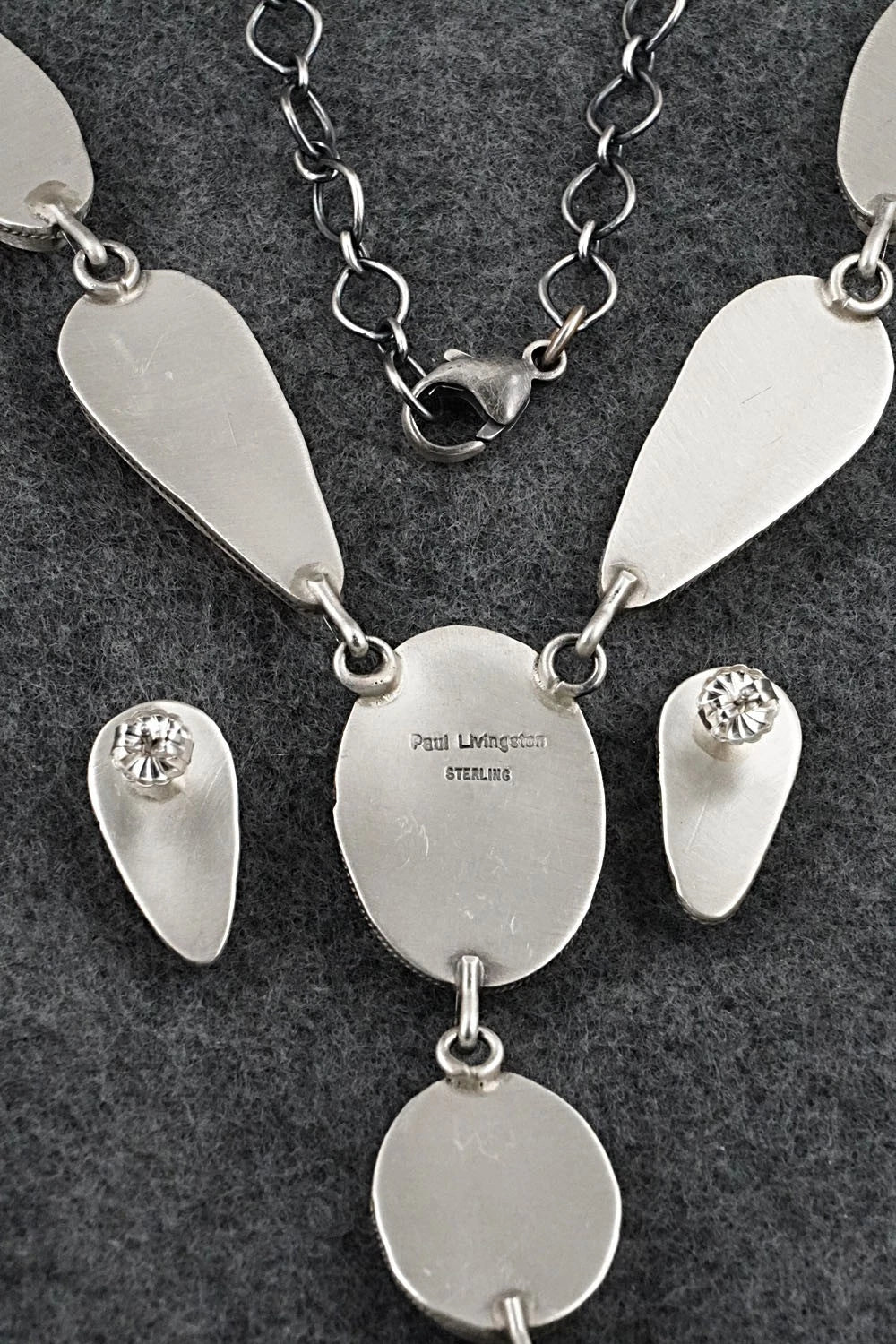 Spiny Oyster & Sterling Silver Necklace and Earrings Set - Paul Livingston