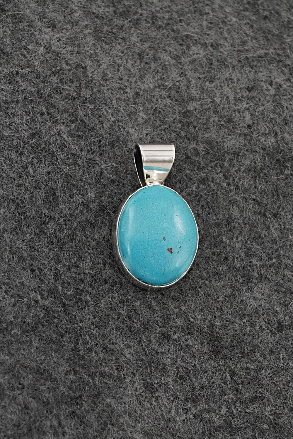 Turquoise & Sterling Silver Pendant - Eugene Gruber