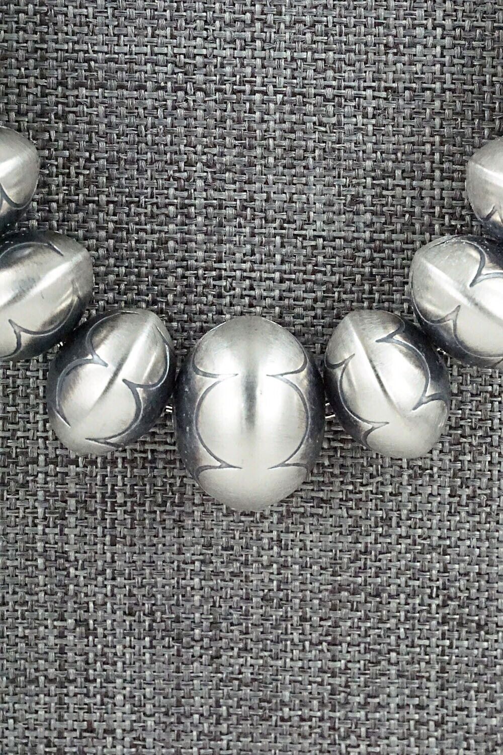 Sterling Silver Navajo Pearl Necklace 20" - Dorinda Mariano