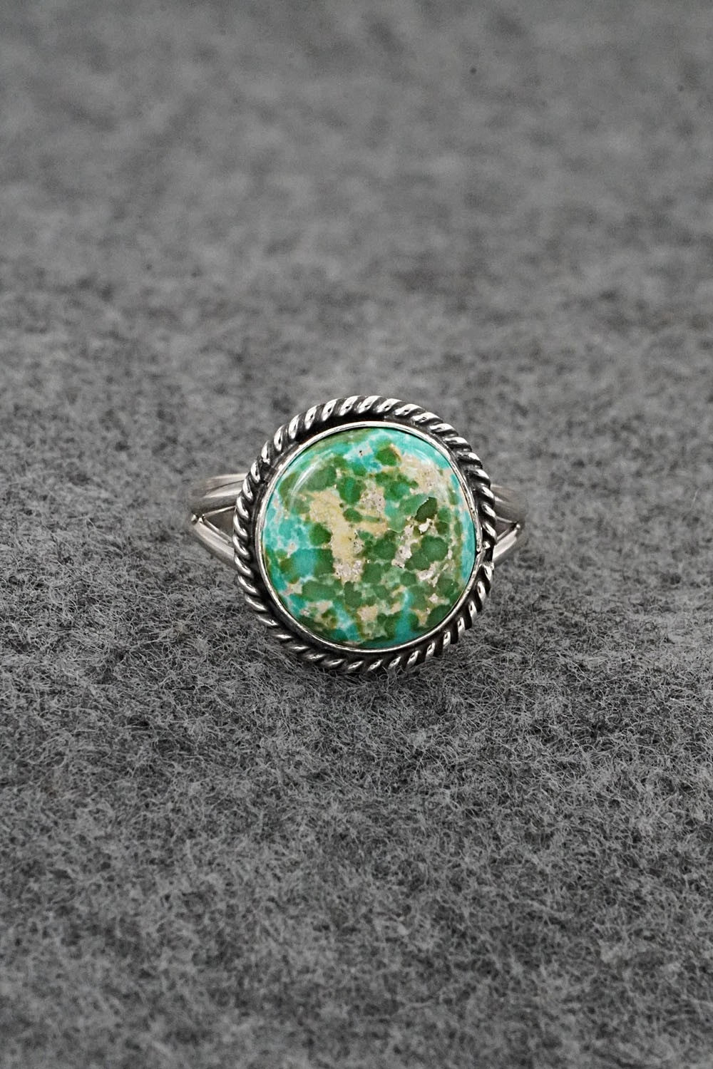 Turquoise & Sterling Silver Ring - Rosemary Saunders - Size 8