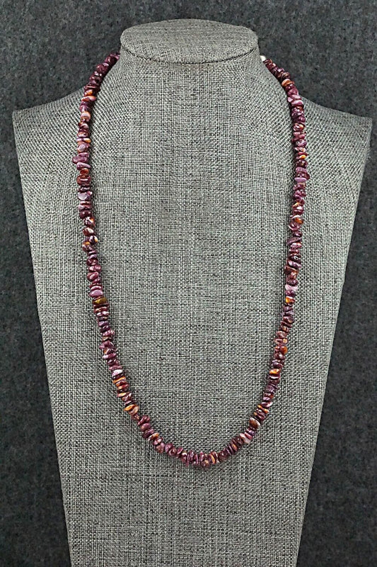 Spiny Oyster & Sterling Silver Necklace 20" - Louise Joe