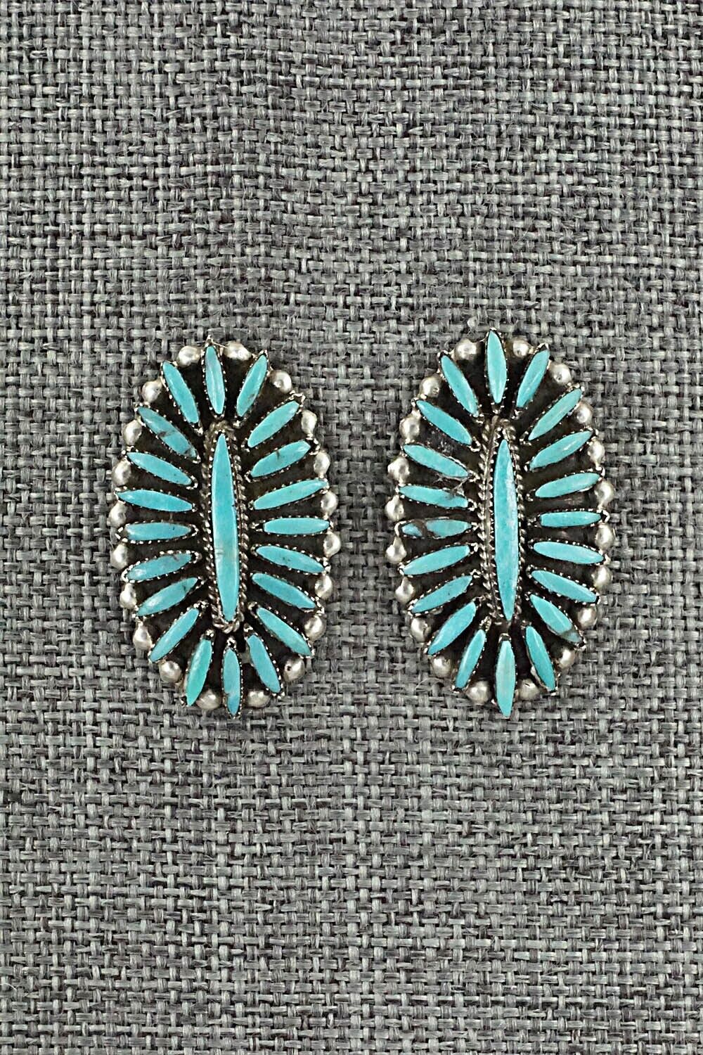 Turquoise & Sterling Silver Earrings - Lorena Peina