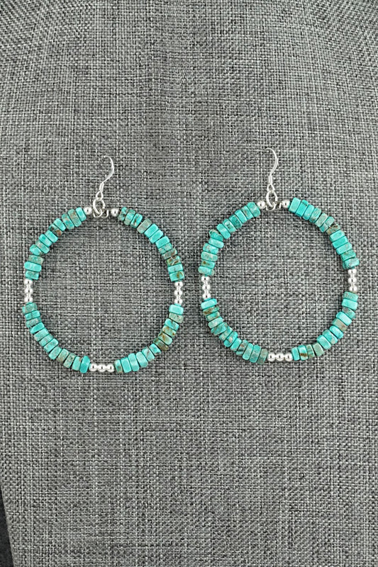 Turquoise & Sterling Silver Earrings - Doreen Jake