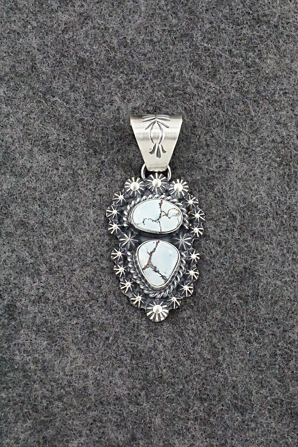 Turquoise & Sterling Silver Pendant - Raymond Delgarito