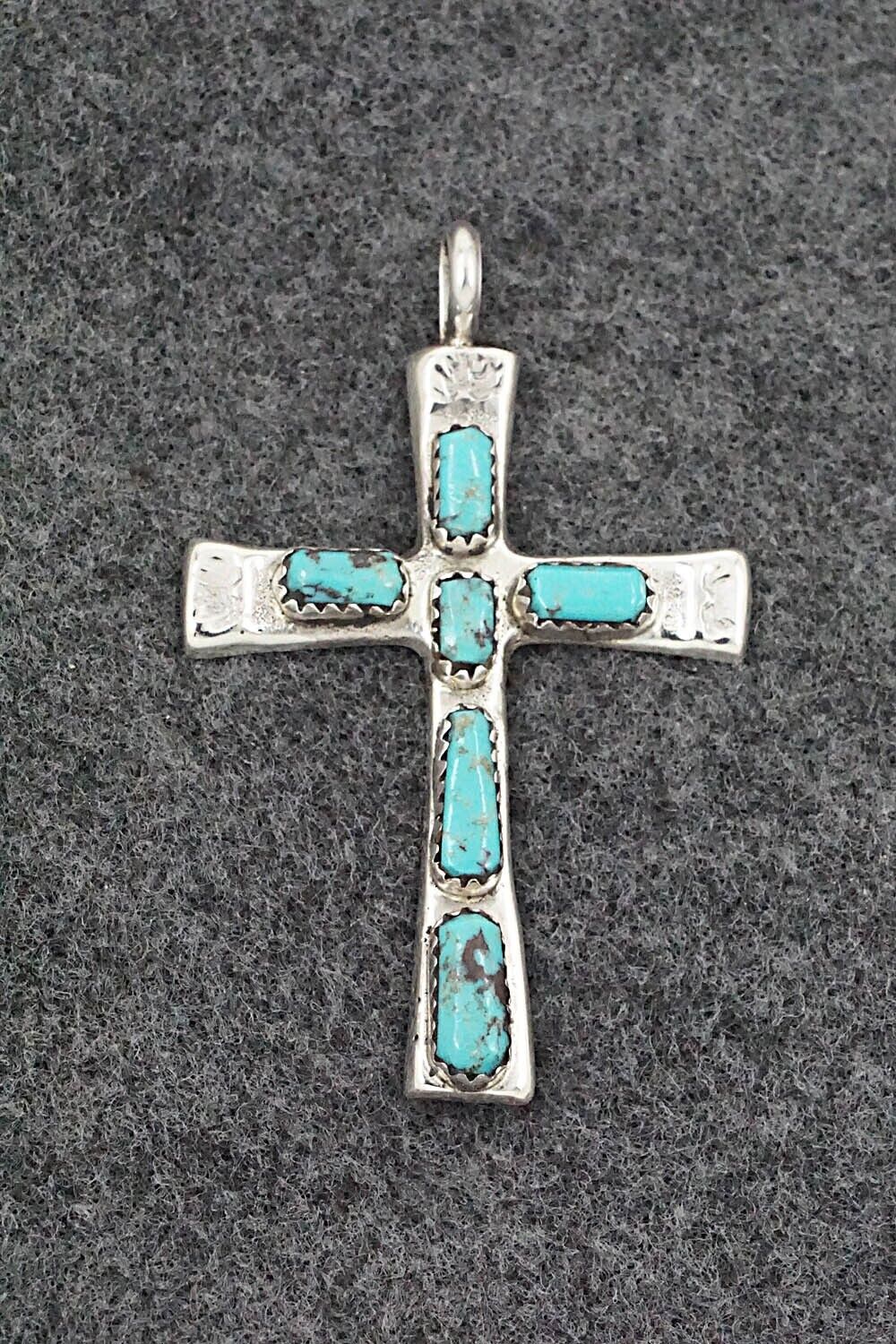 Turquoise & Sterling Silver Pendant - Marilyn Iule