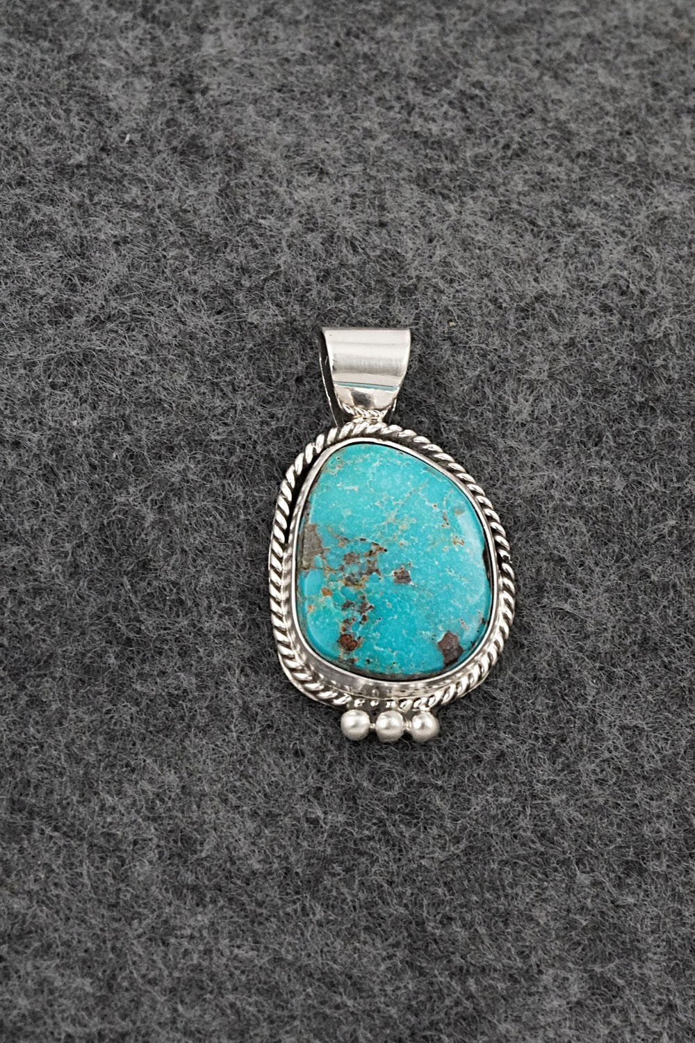Turquoise & Sterling Silver Pendant - Rena Begay