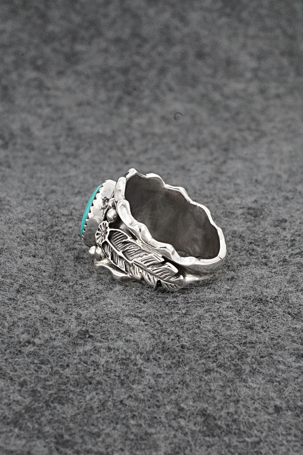 Turquoise & Sterling Silver Ring - Genevieve Francisco - Size 8.5