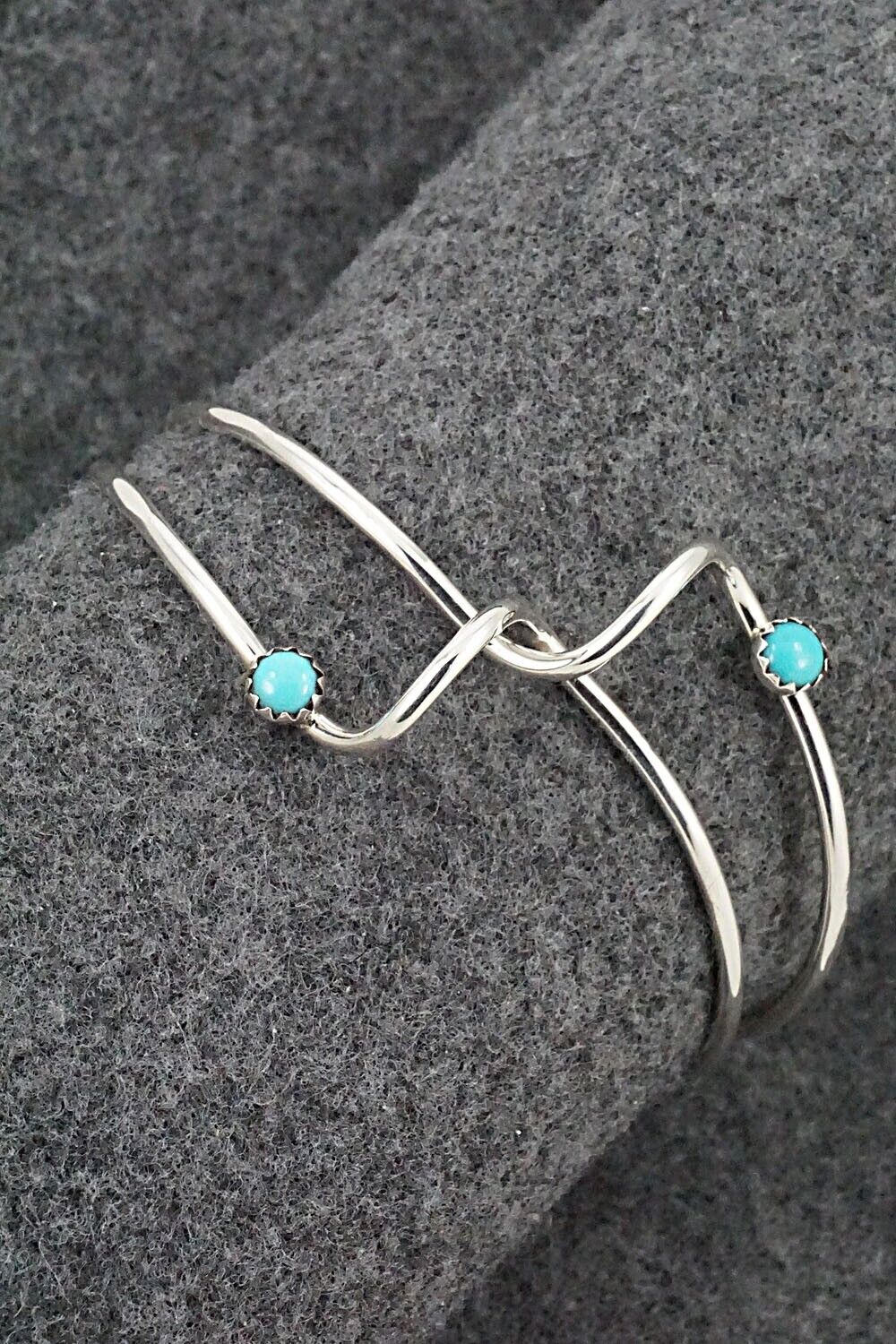 Turquoise & Sterling Silver Bracelet - Yolanda Skeets