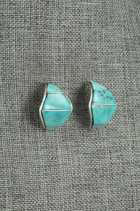 Turquoise & Sterling Silver Earrings - Andrew Enrico
