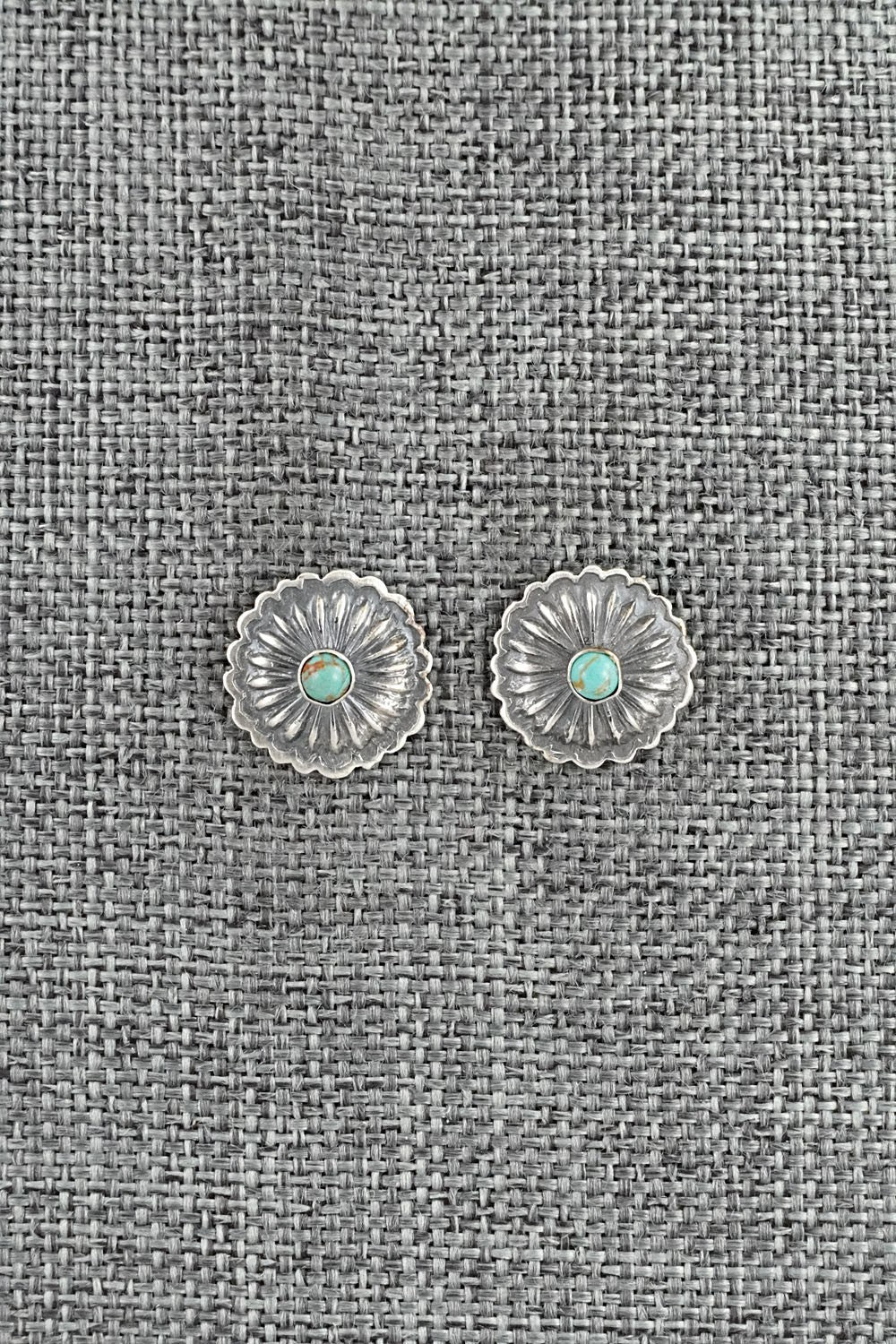 Turquoise & Sterling Silver Earrings - Terry Charlie