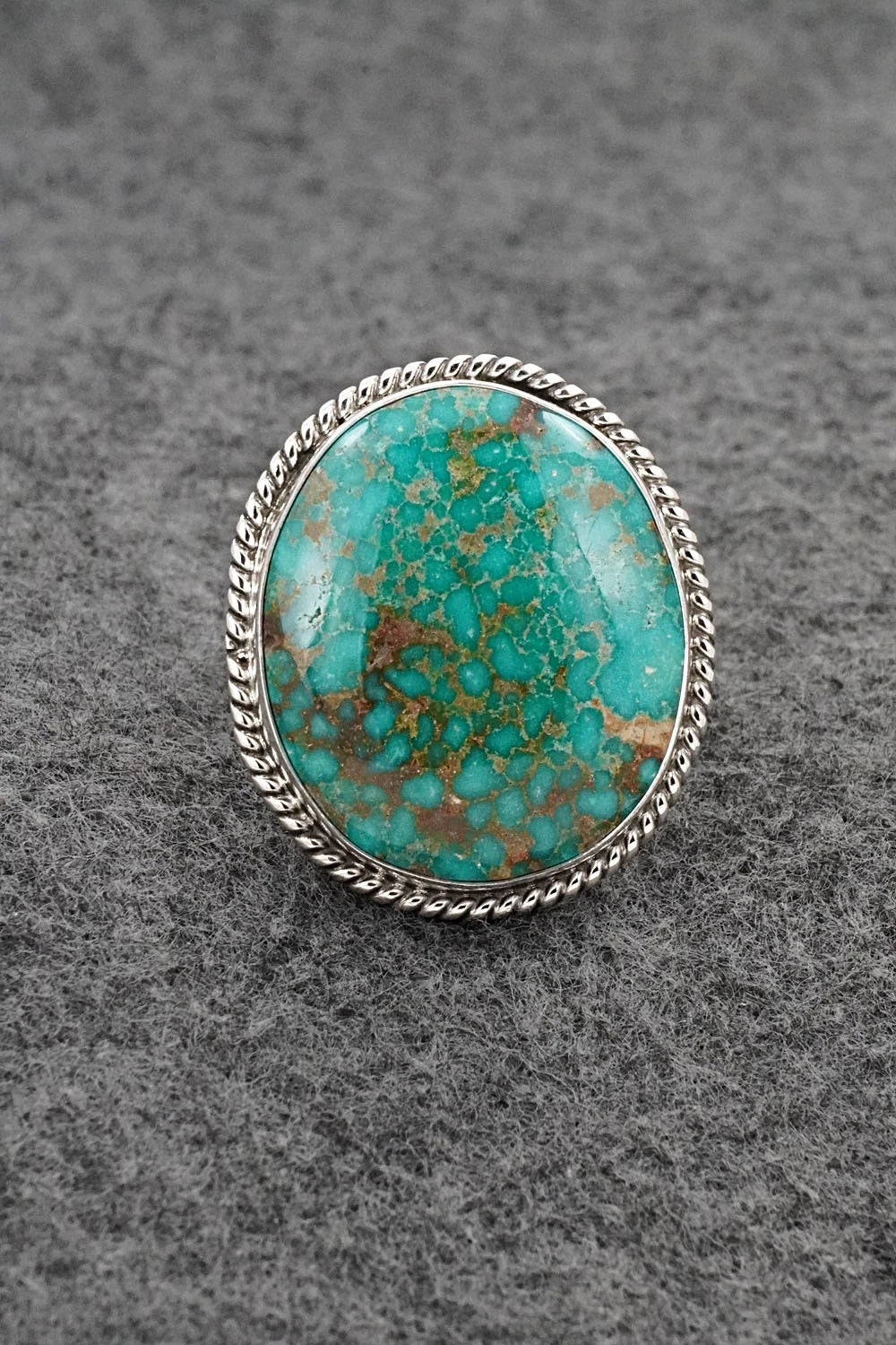 Turquoise & Sterling Silver Ring - Eugene Gruber - Size 9