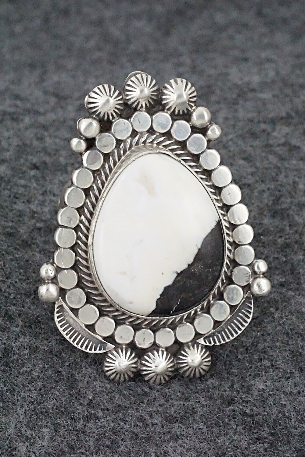 White Buffalo & Sterling Silver Ring - Tom Lewis - Size 9.5