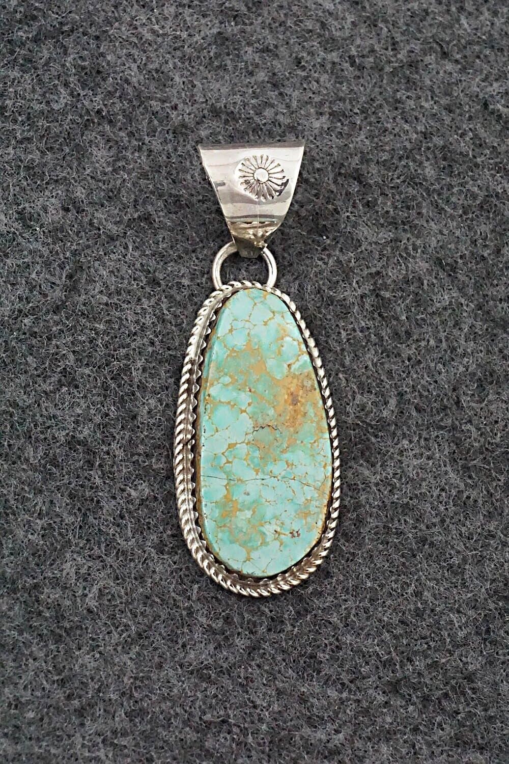 Turquoise & Sterling Silver Pendant - Ernest Hawthorne