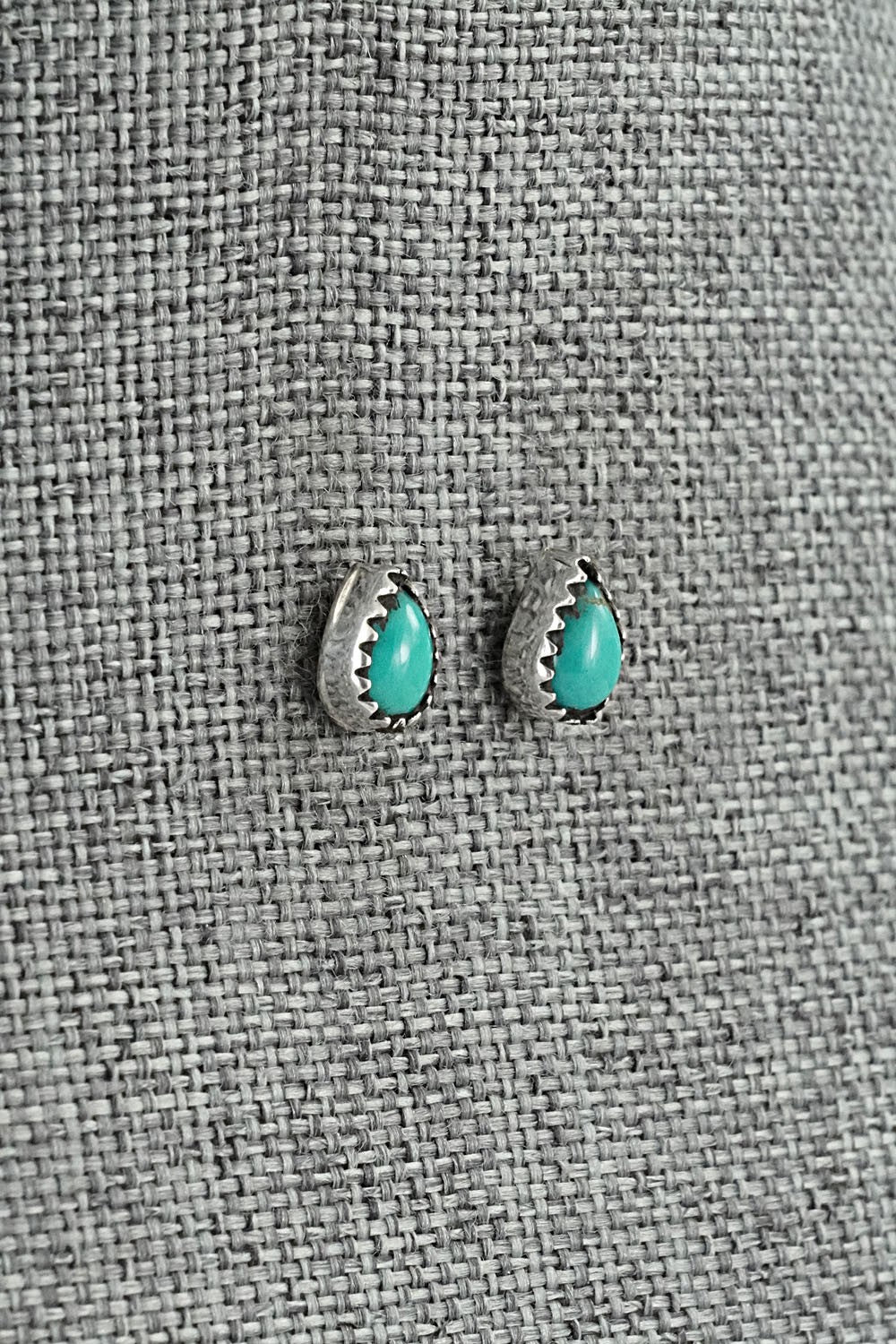Turquoise & Sterling Silver Earrings - Gerald Joe