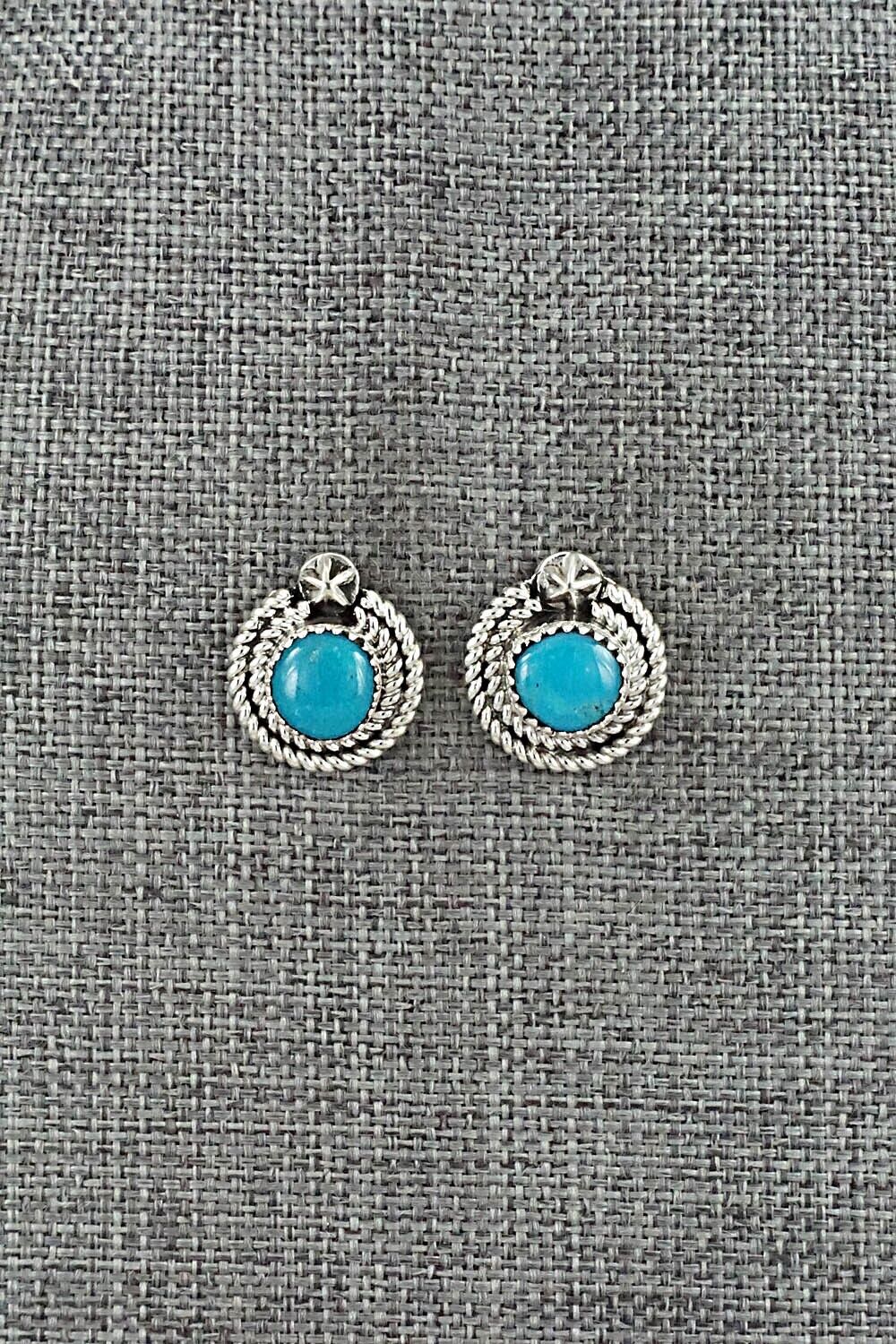 Turquoise & Sterling Silver Earrings - Sandra Parkett