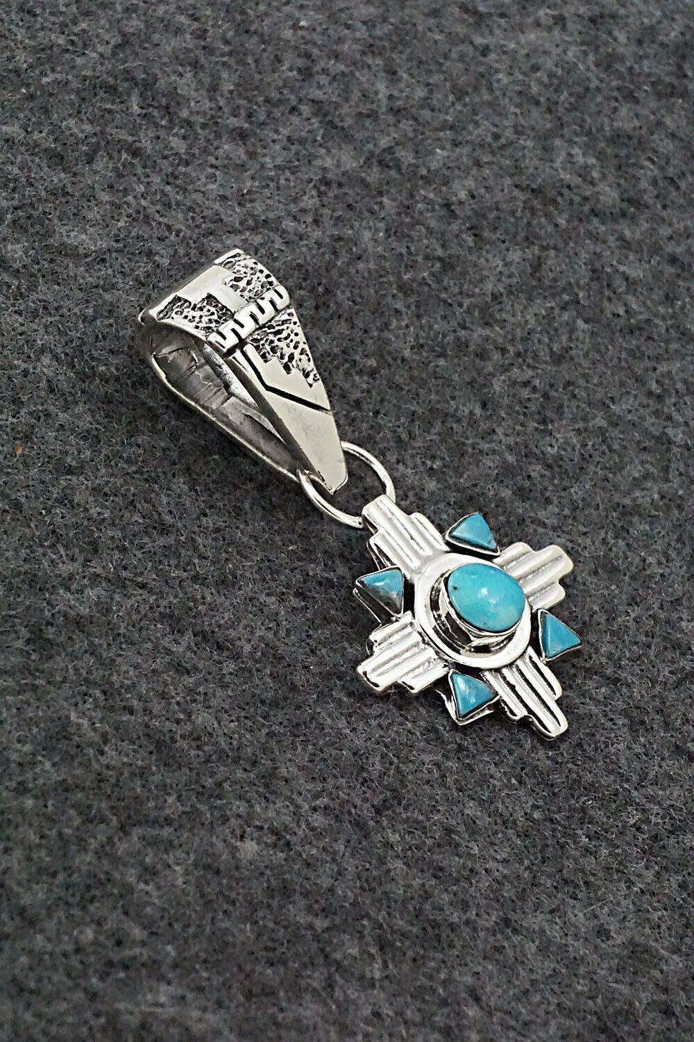 Turquoise and Sterling Silver Pendant - Sadie Jim