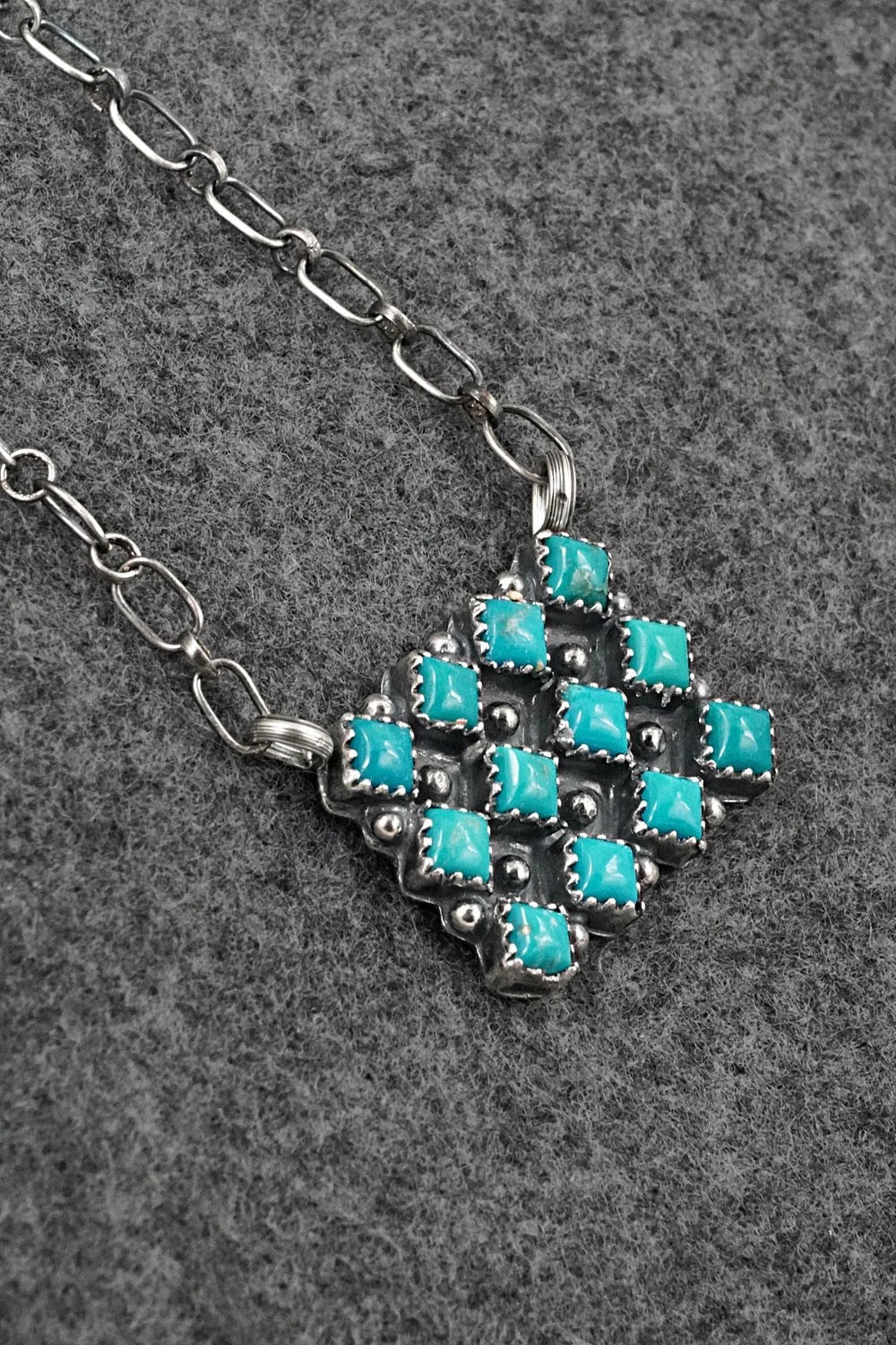 Turquoise & Sterling Silver Necklace - Melissa Anderson