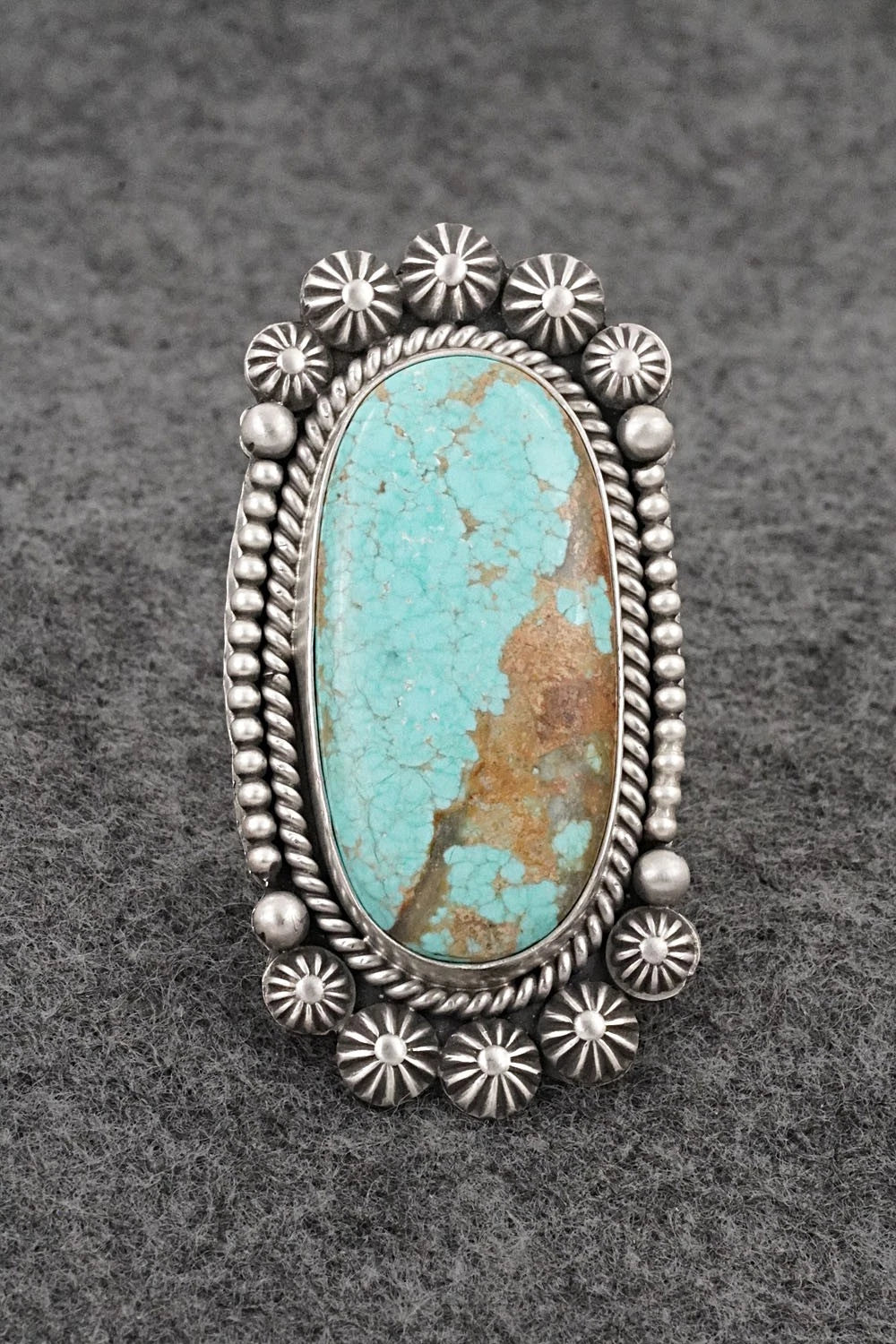 Turquoise & Sterling Silver Ring - Michael Calladitto - Size 7