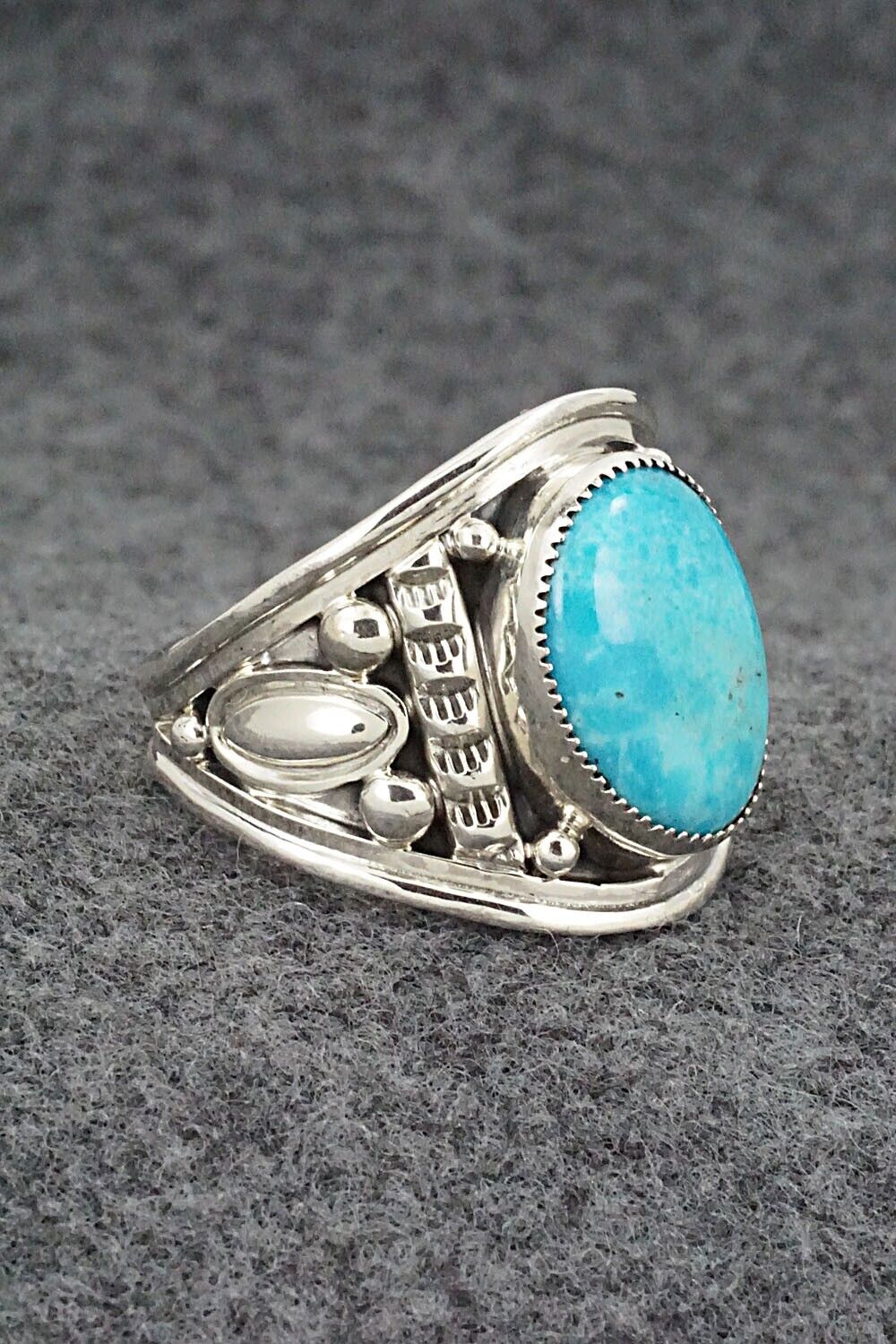 Turquoise and Sterling Silver Ring - Larson Lee - Size 12
