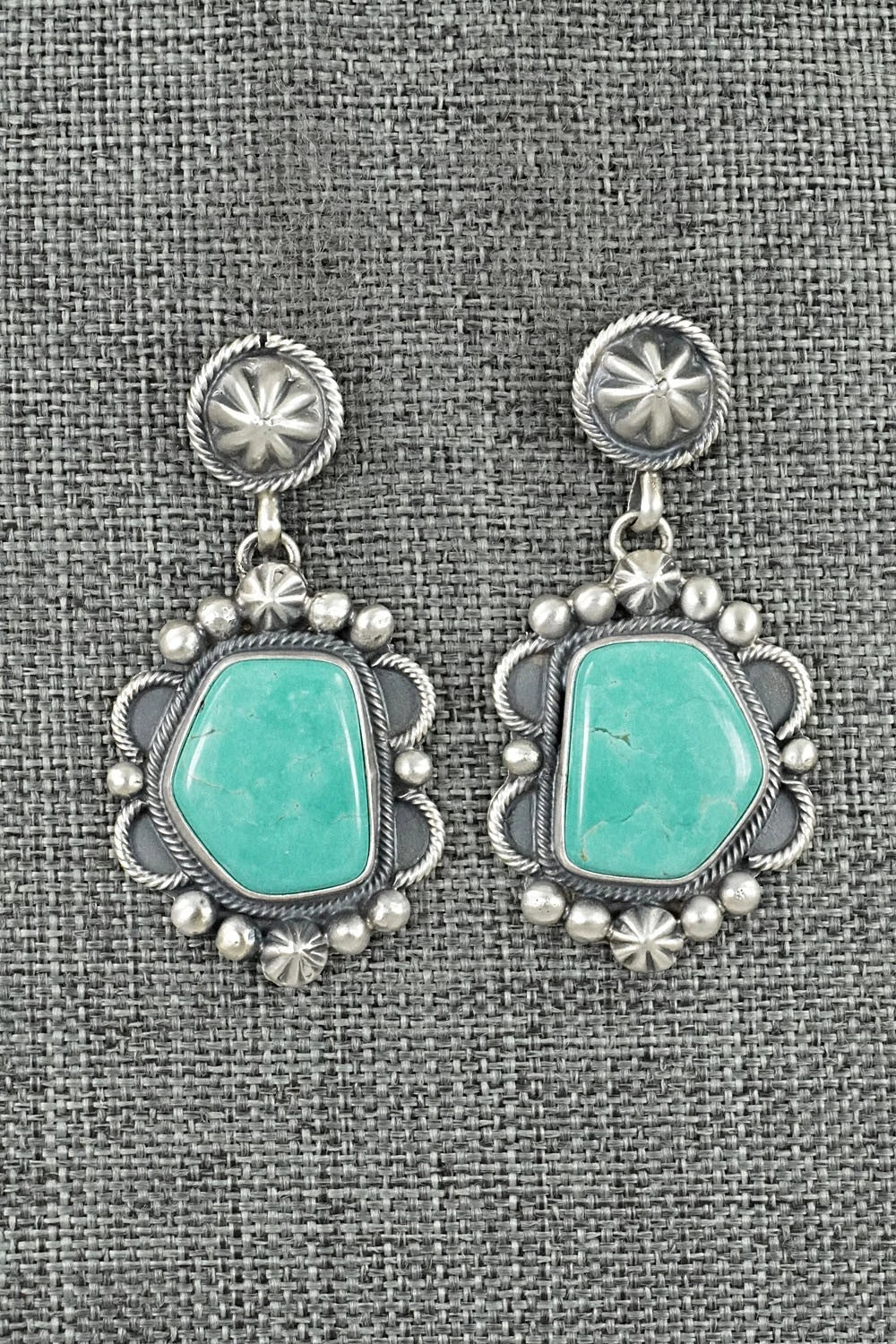 Turquoise & Sterling Silver Earrings - Darrin Livingston