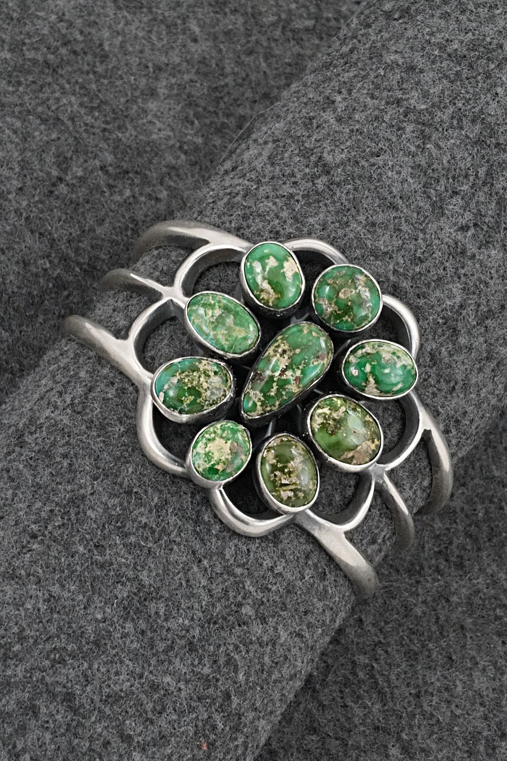 Turquoise & Sterling Silver Bracelet - Eugene Gruber