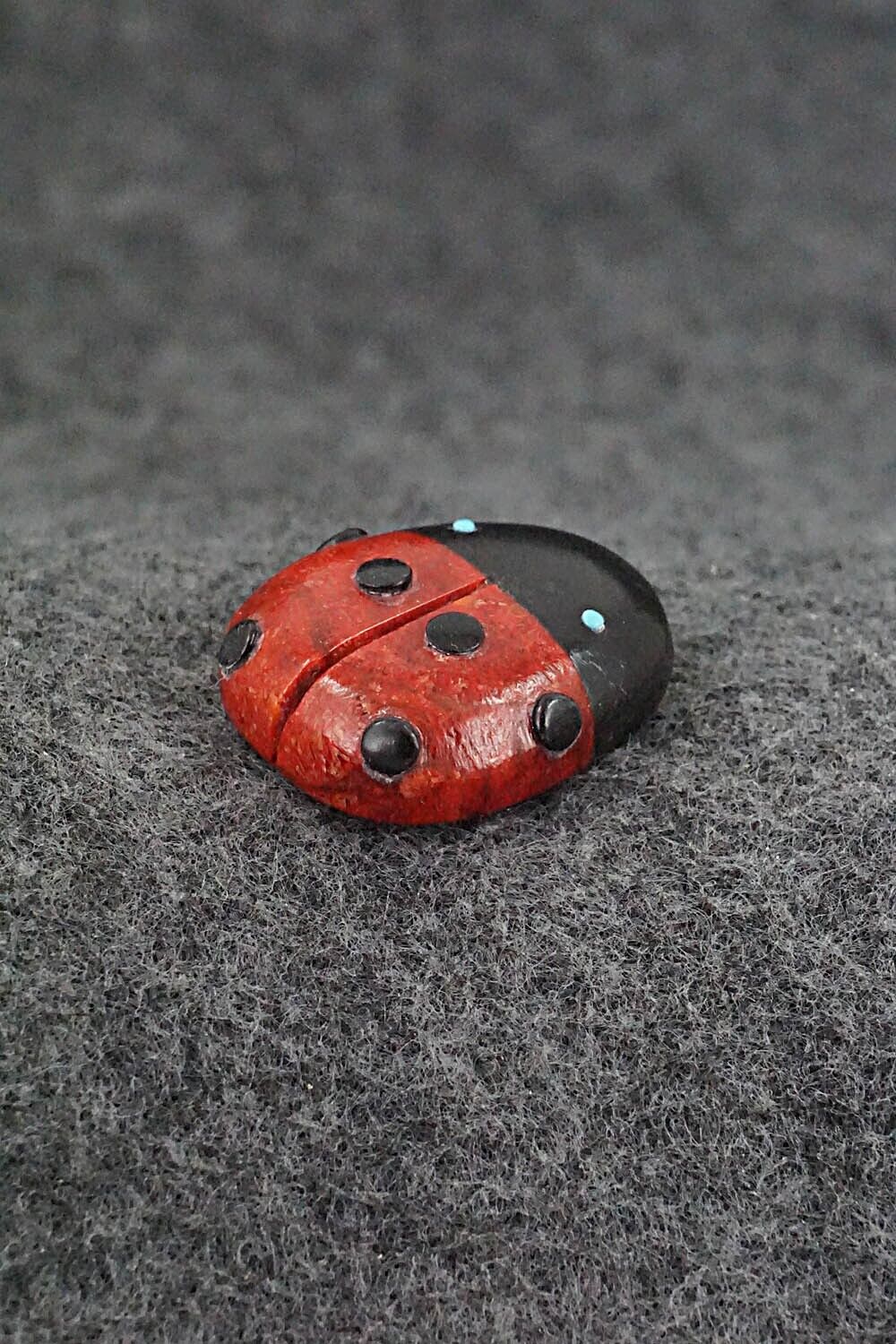 Ladybug Zuni Fetish Carving - Reynold Lunasee