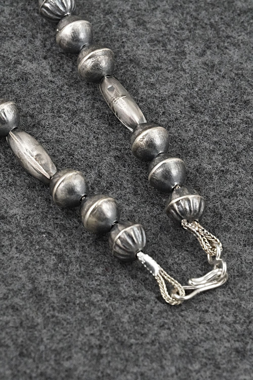 Sterling Silver Navajo Pearl Necklace 20" - Vintage